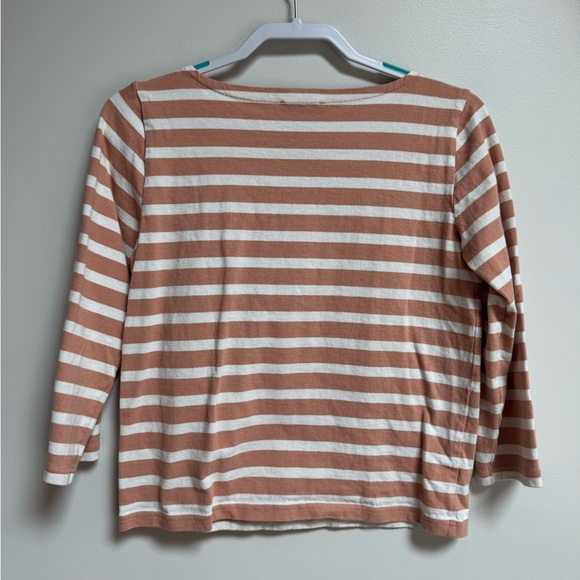 J. Crew Peach and White Striped Top - Picture 2 of 3